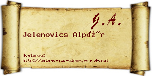 Jelenovics Alpár névjegykártya
